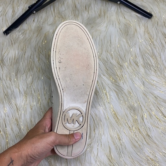 Michael Kors - White Leather Loafer with Silver 6 - Picture 12 of 13